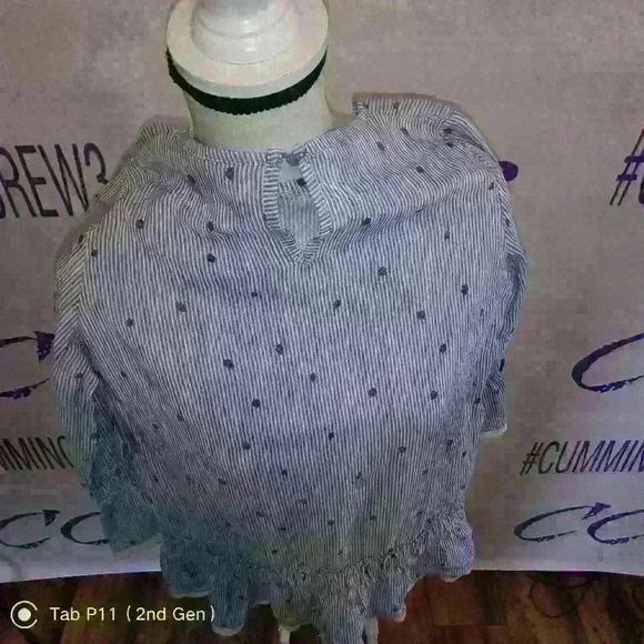 Arizona Jean company girls blueberry / strawberry size extra large 3/4 shirt nwt - Picture 5 of 8